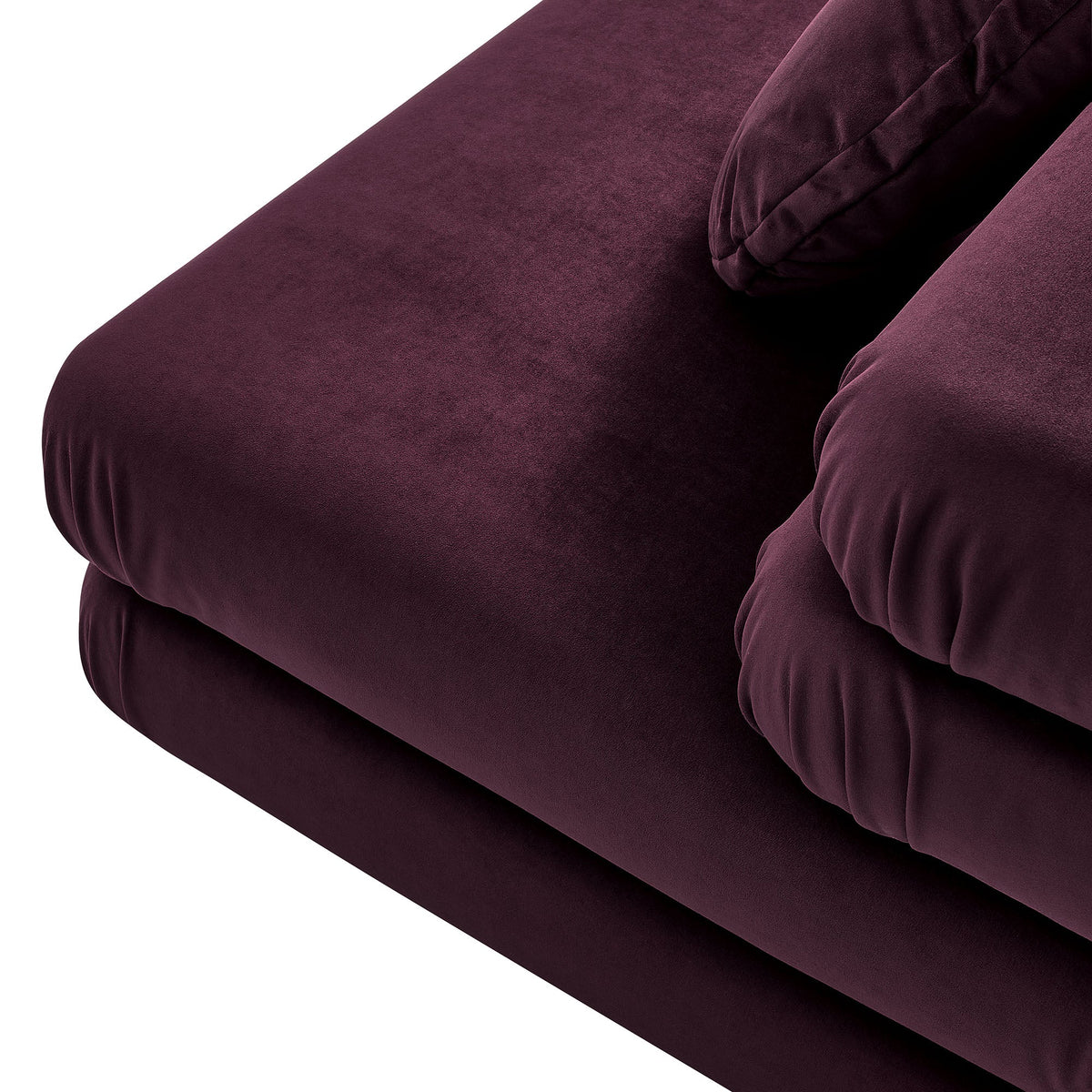Jubilee modular armless performance velvet chair burgundy by Modway on Tampa Home & Garden Store