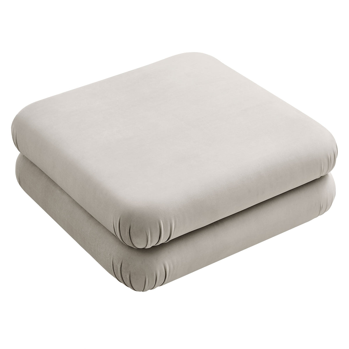 Jubilee Modular Performance Velvet Ottoman beige velvet stacked modular ottomans by Modway on Tampa Home & Garden Store