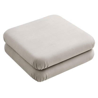 Jubilee Modular Performance Velvet Ottoman beige velvet stacked modular ottomans by Modway on Tampa Home & Garden Store