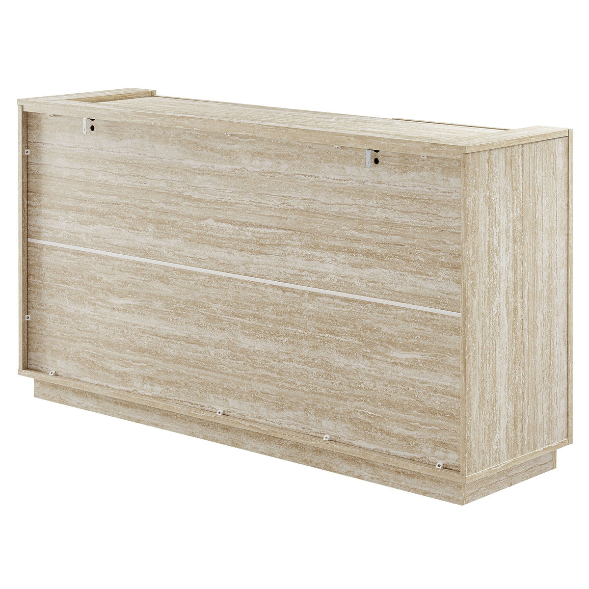 Hollis 59in Travertine Sideboard beige travertine finish with metal hardware by Modway on Tampa Home & Garden Store