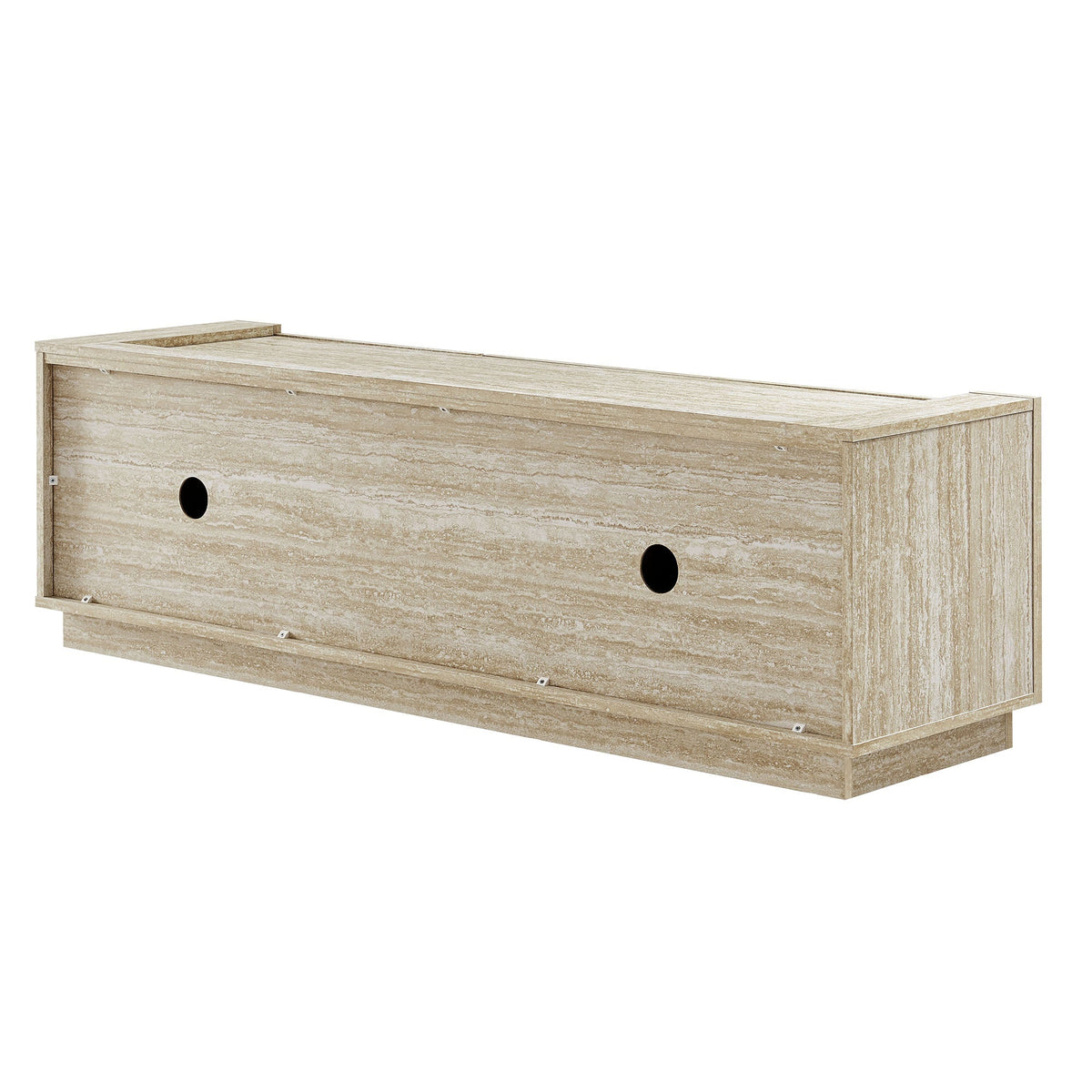 Hollis 59in Travertine TV Stand by Modway natural travertine finish with cable holes on Tampa Home & Garden Store