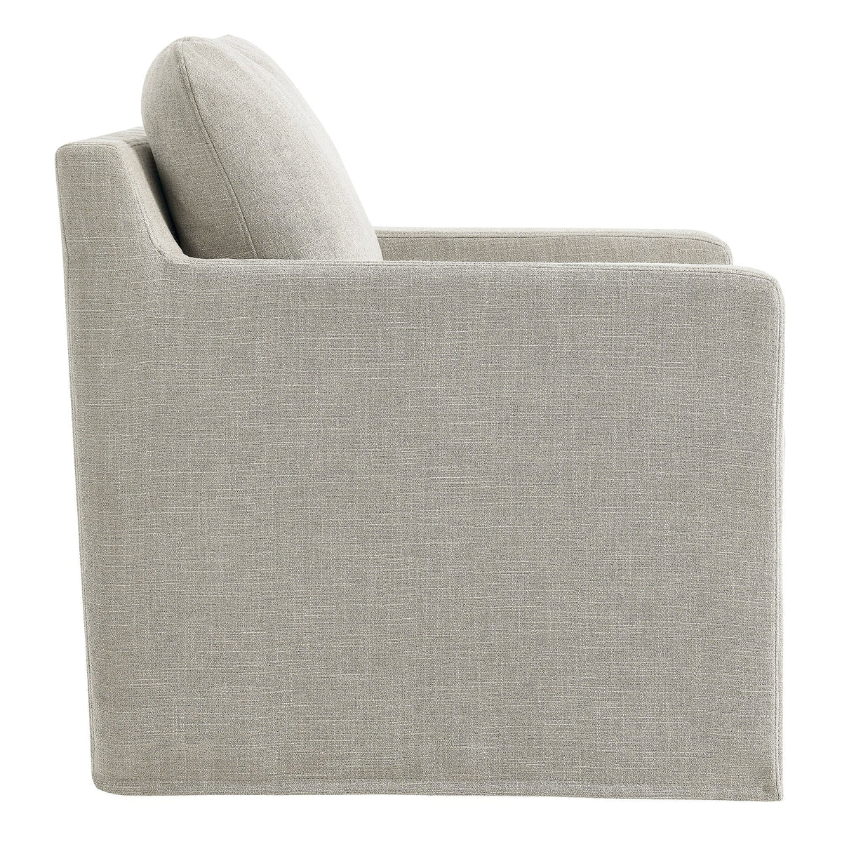Serene Fabric Slipcovered Swivel Armchair by Modway, beige textured upholstery, accent chair on Tampa Home & Garden Store