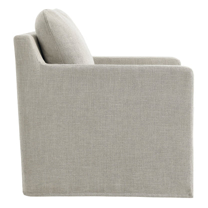 Serene Fabric Slipcovered Swivel Armchair by Modway, beige textured upholstery, accent chair on Tampa Home & Garden Store
