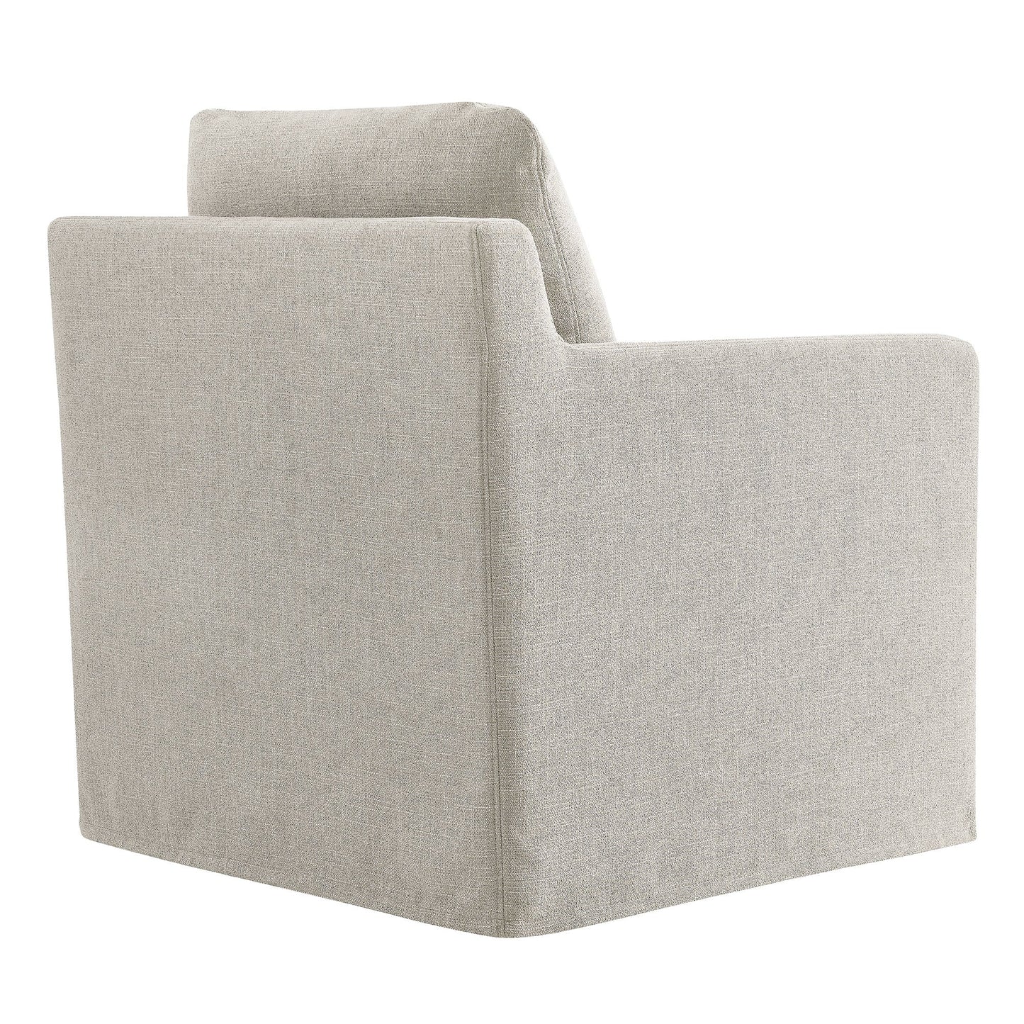 Serene Fabric Slipcovered Swivel Armchair beige fabric, swivel accent chair HouseOfZazla on Tampa Home & Garden Store