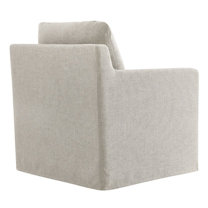 Serene Fabric Slipcovered Swivel Armchair beige fabric, swivel accent chair HouseOfZazla on Tampa Home & Garden Store
