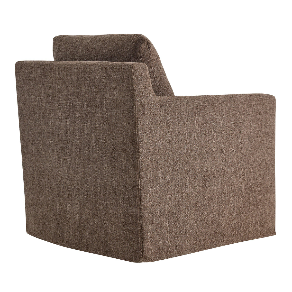 Serene Fabric Slipcovered Swivel Armchair brown textured upholstery accent chair by Modway on Tampa Home & Garden Store