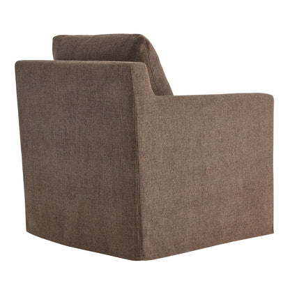 Serene Fabric Slipcovered Swivel Armchair brown textured upholstery accent chair by Modway on Tampa Home & Garden Store