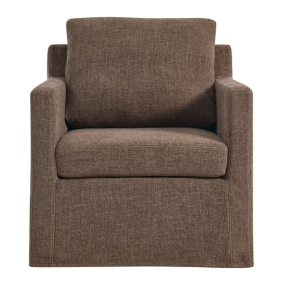 Serene Fabric Slipcovered Swivel Armchair brown textured upholstery Modway on Tampa Home & Garden Store