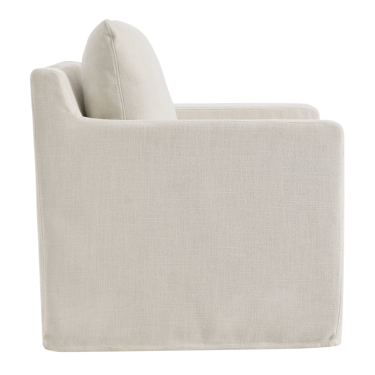 Serene Fabric Slipcovered Swivel Armchair beige textured upholstery Modway accent chair on Tampa Home & Garden Store