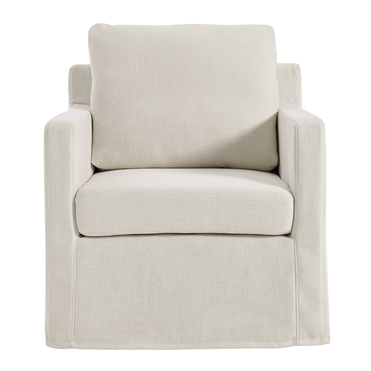 Serene Fabric Slipcovered Swivel Armchair by Modway, beige accent chair on Tampa Home & Garden Store
