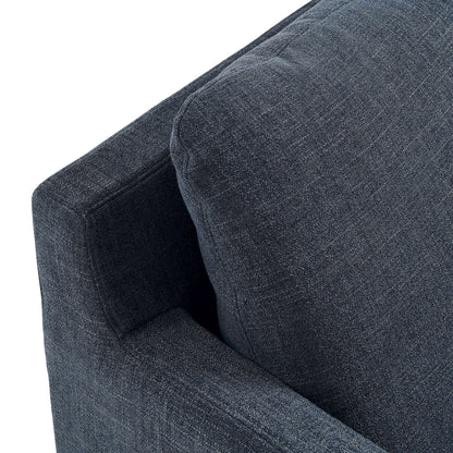 Serene fabric slipcovered swivel armchair in dark blue heather Modway accent chair on Tampa Home & Garden Store