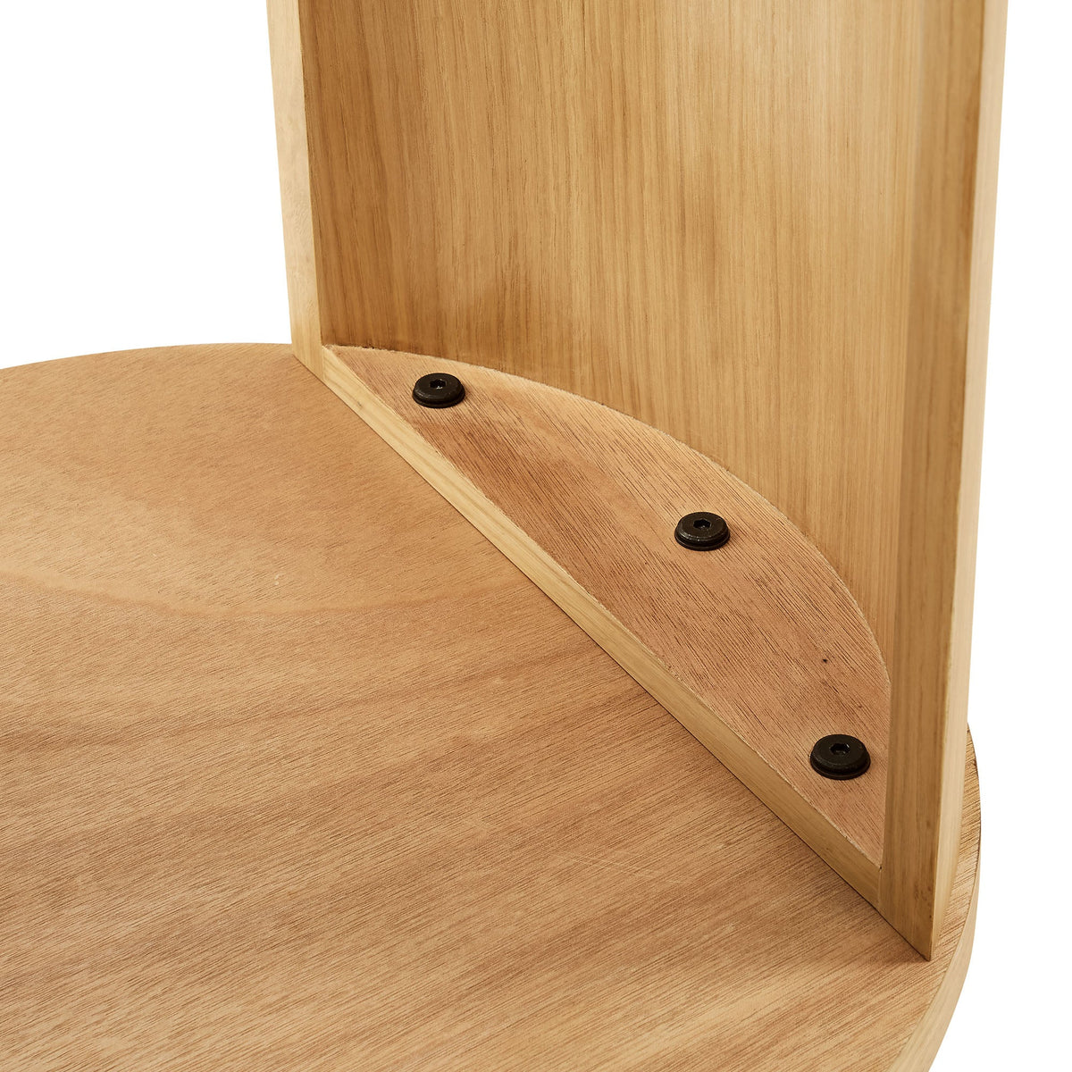 Aspect Round Wood End Table in natural oak with visible grain and simple base on Tampa Home & Garden Store