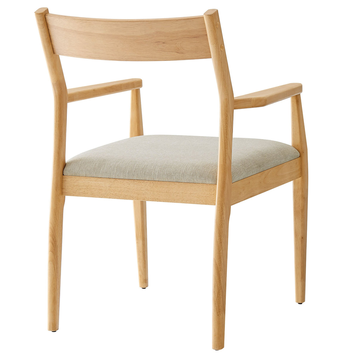 Solara Fabric Wood Dining Armchairs set of 2, natural wood frame by HouseOfZazla on Tampa Home & Garden Store