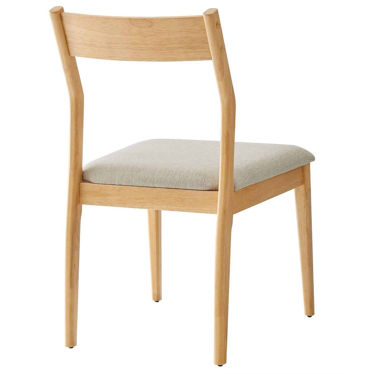 Solara Fabric Wood Dining Side Chair with natural wood frame and beige seat by Modway on Tampa Home & Garden Store