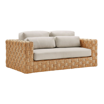 Thames Outdoor Patio Wicker Loveseat Set