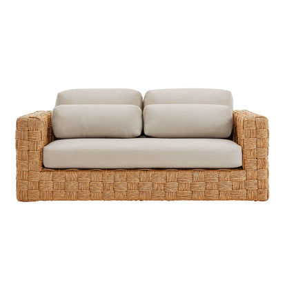 Thames Outdoor Patio Wicker Loveseat Set