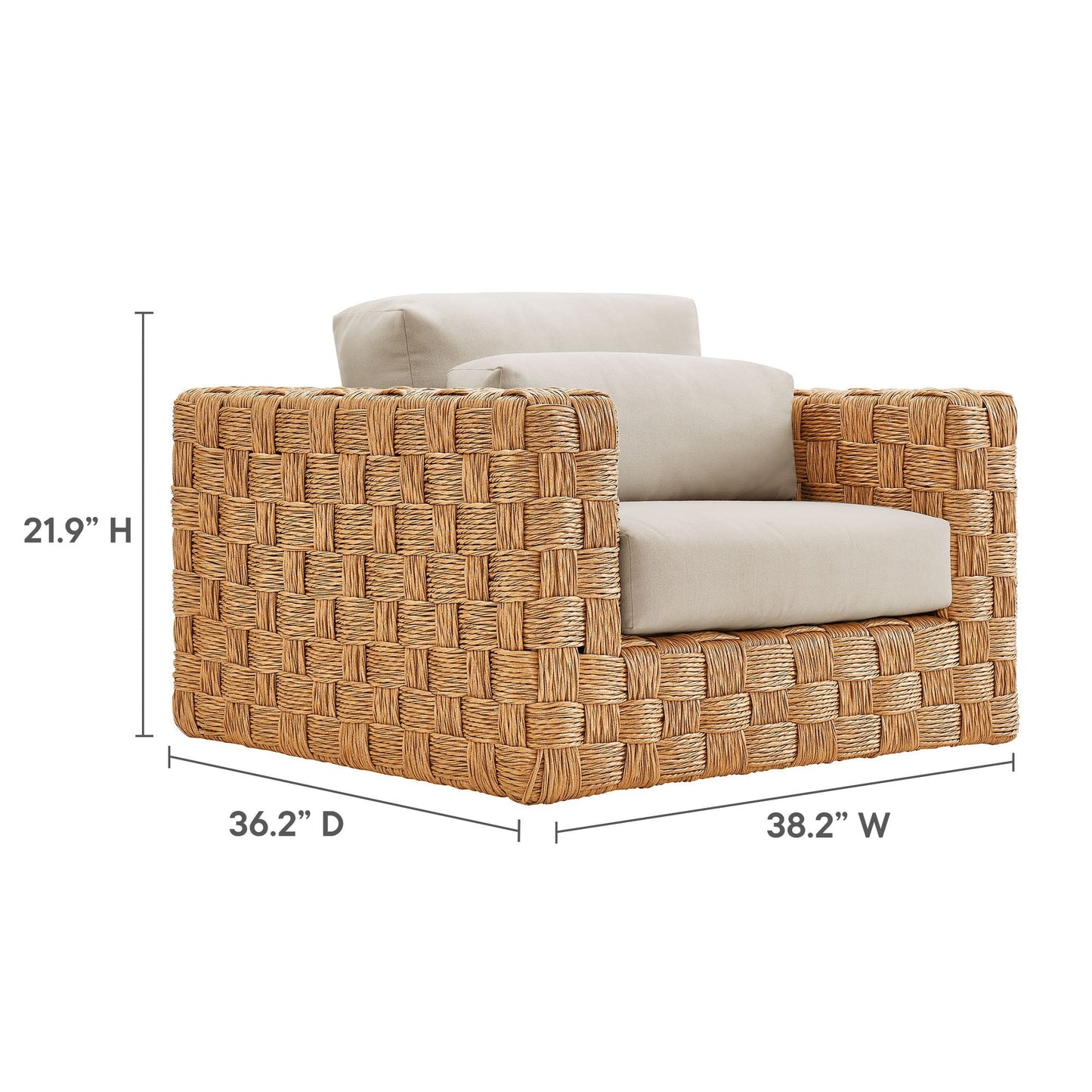 Thames Outdoor Rattan Patio Armchair By Modway