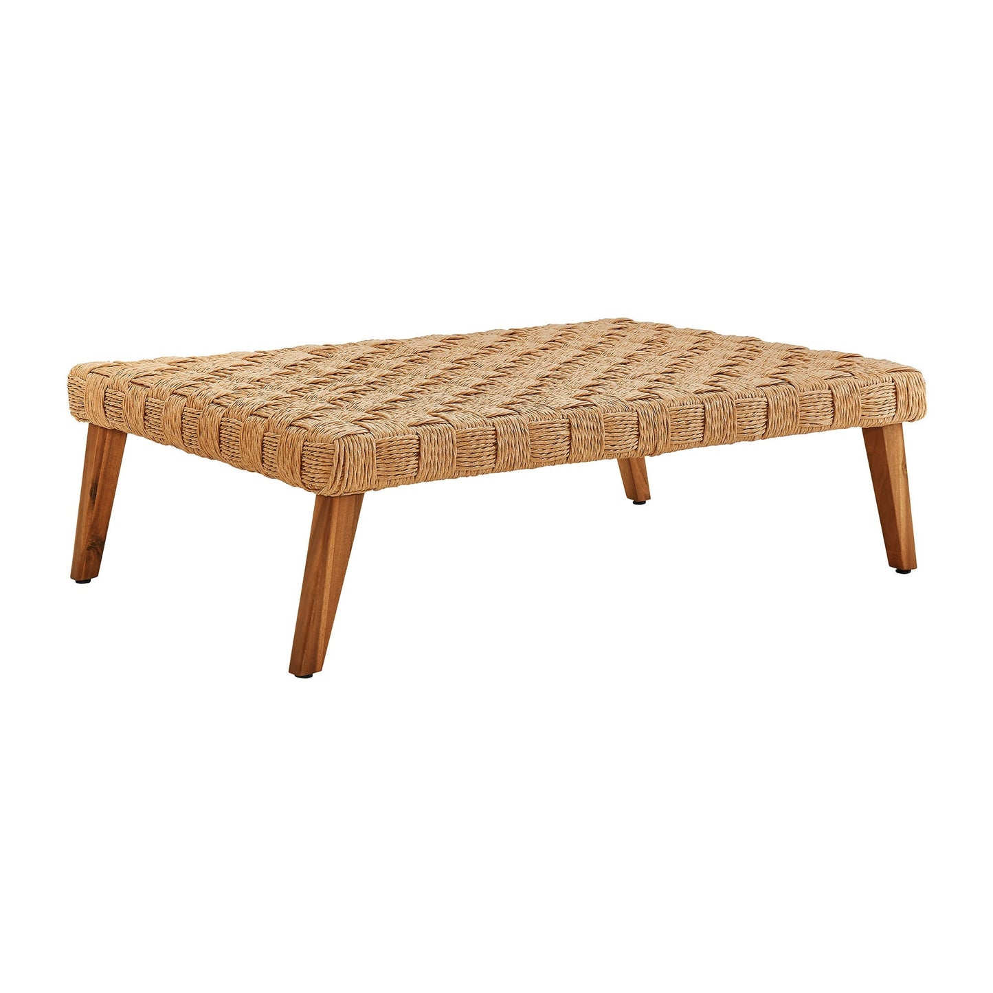 Thames Outdoor Wicker Patio Coffee Table for Deck