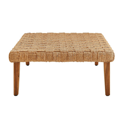 Thames Outdoor Wicker Patio Coffee Table for Deck