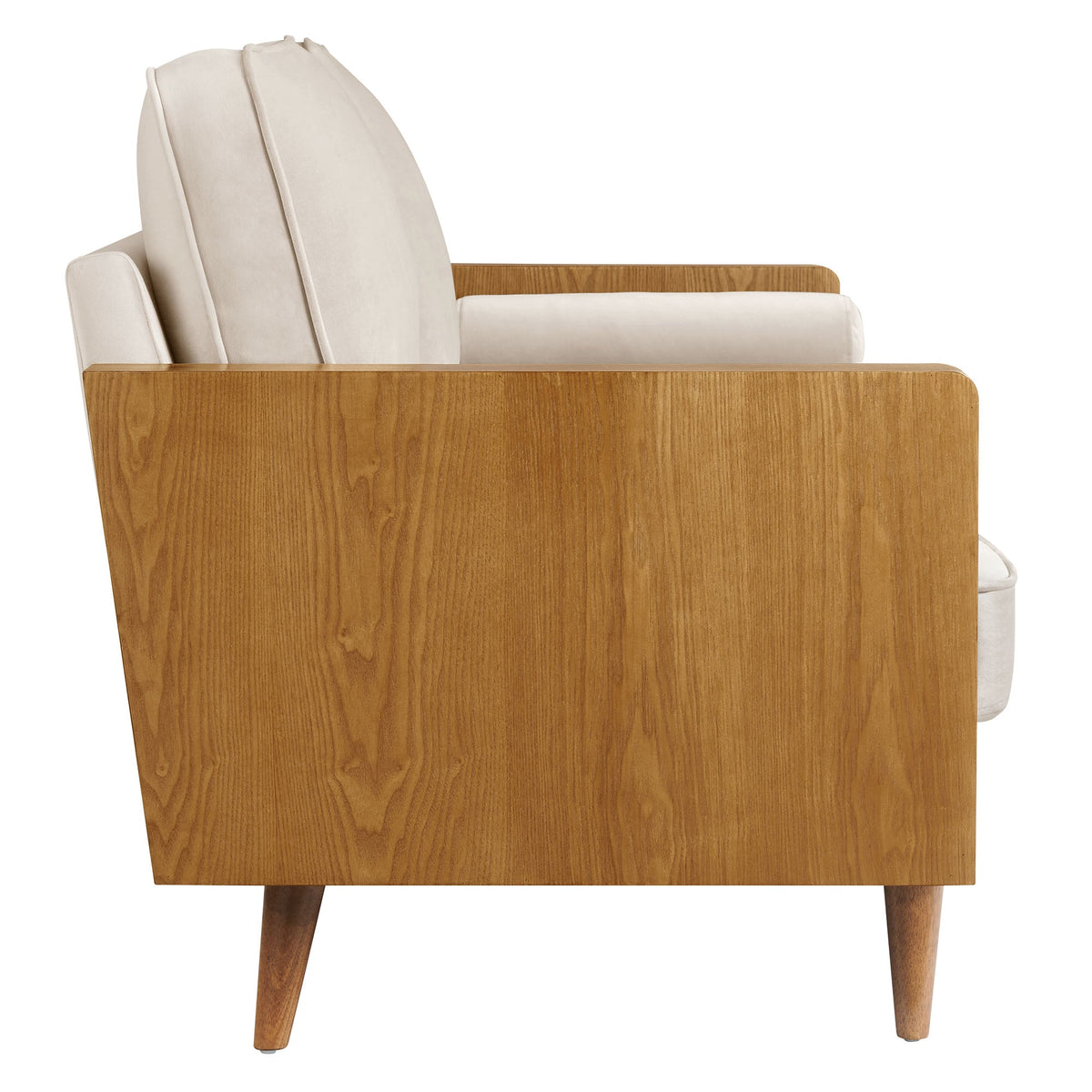 Kellan Velvet Sofa cream velvet upholstery with solid wood frame and tapered legs Modway on Tampa Home & Garden Store