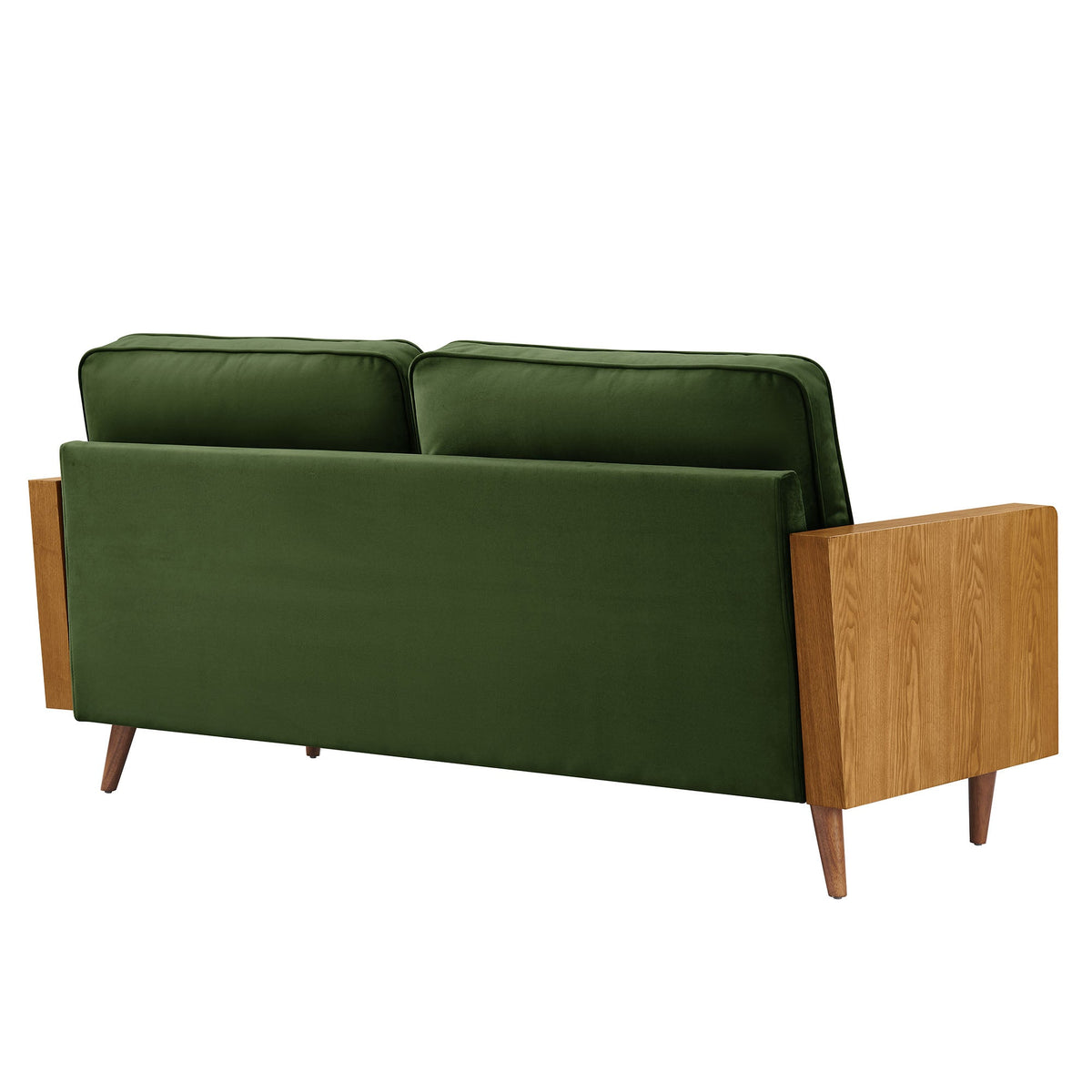Kellan Performance Velvet Sofa by Modway green velvet with wood frame and legs on Tampa Home & Garden Store