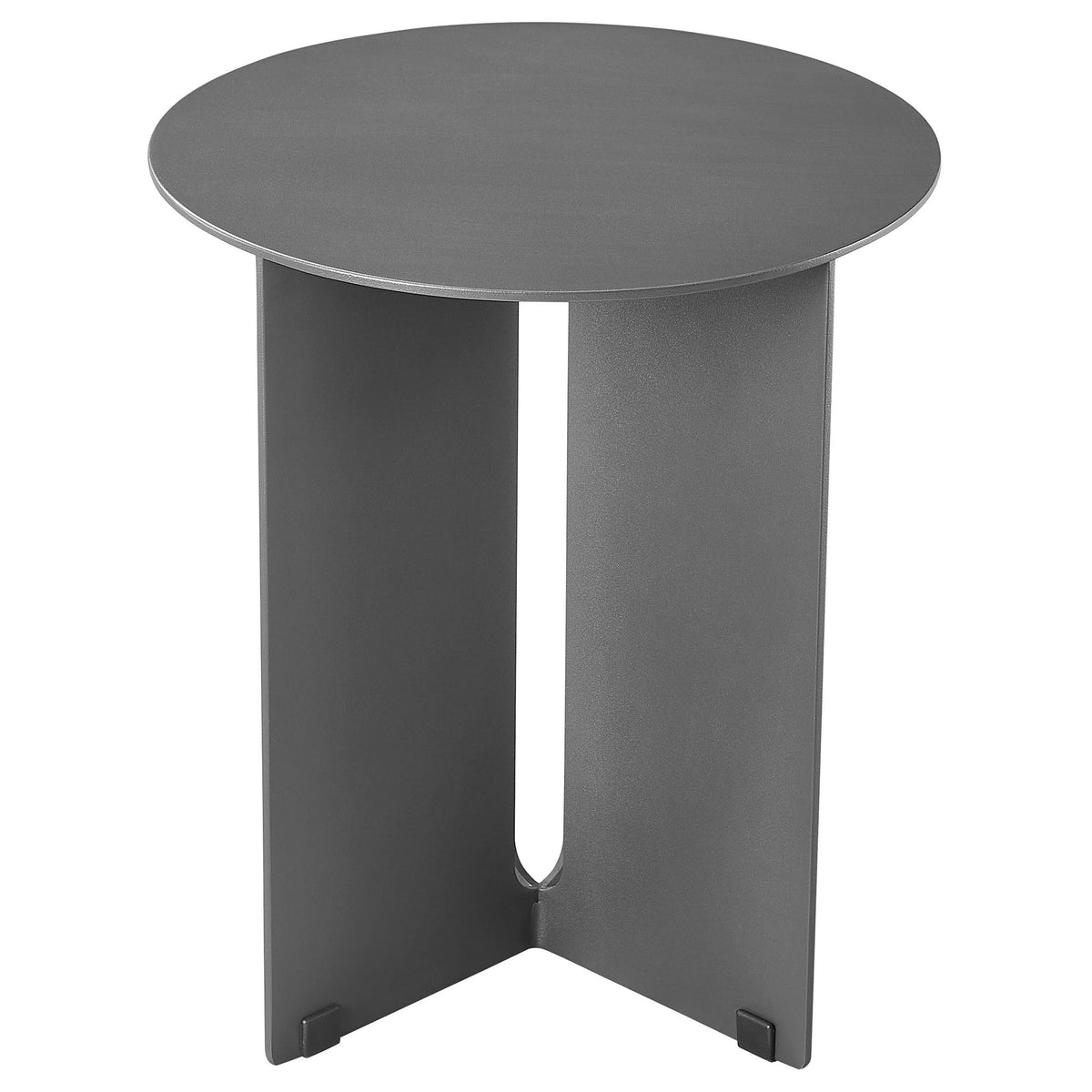 Tecton outdoor patio aluminum side table round dark gray top by Modway HouseOfZazla on Tampa Home & Garden Store