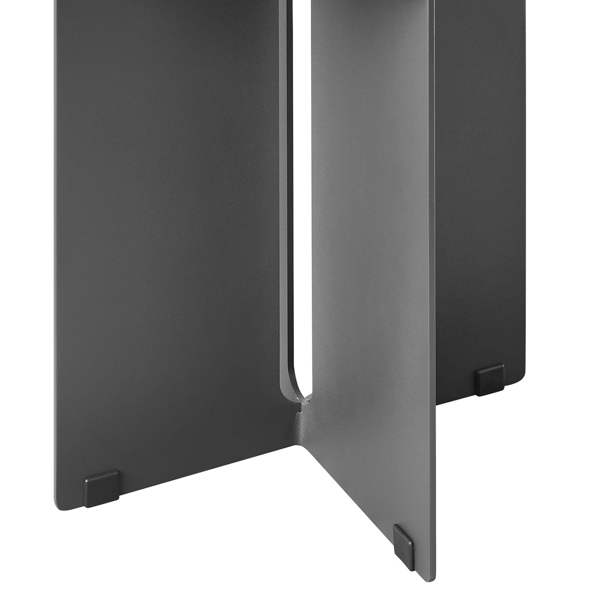 Tecton Outdoor Patio Aluminum Side Table by Modway in dark gray aluminum with panel legs on Tampa Home & Garden Store