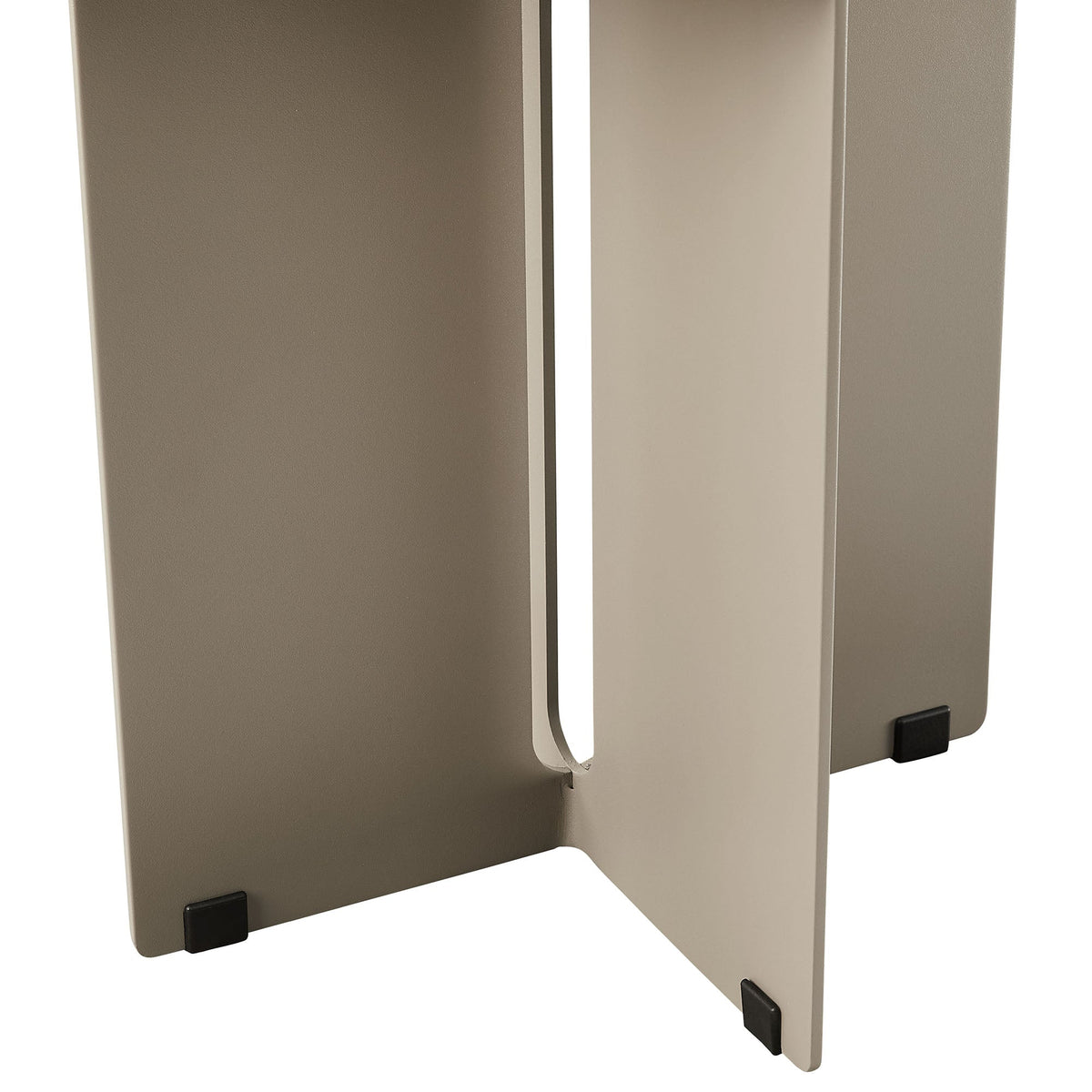 Tecton Outdoor Patio Aluminum Side Table by Modway in taupe finish with clean square legs on Tampa Home & Garden Store