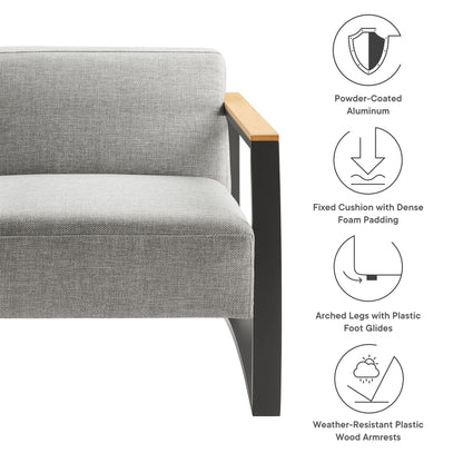 Sauve Outdoor Patio Aluminum Armchair by Modway