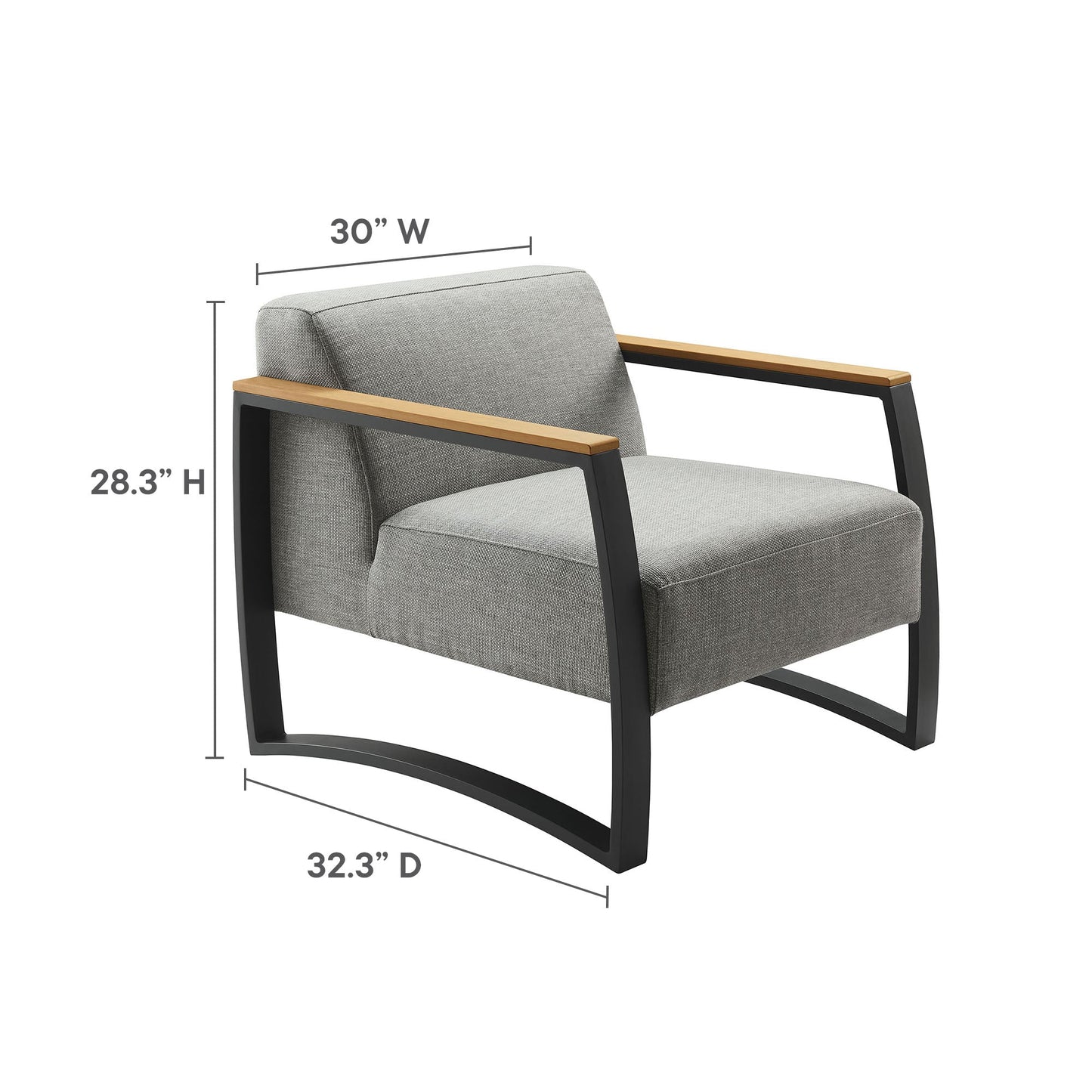 Sauve Outdoor Patio Aluminum Armchair by Modway
