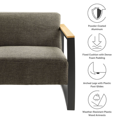 Sauve Outdoor Patio Aluminum Armchair by Modway