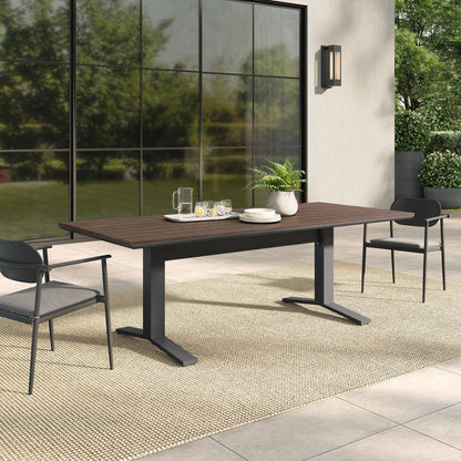Contemporary Outdoor Aluminum Dining Table