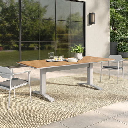 Contemporary Outdoor Aluminum Dining Table