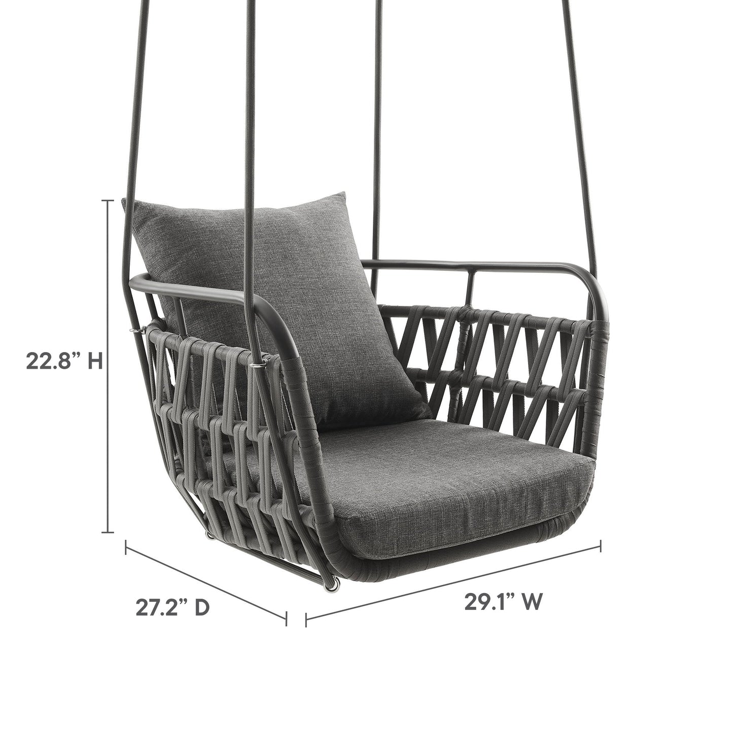 Outdoor and Woven Aluminum Patio Swing Chair