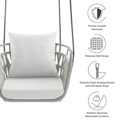 Outdoor and Woven Aluminum Patio Swing Chair