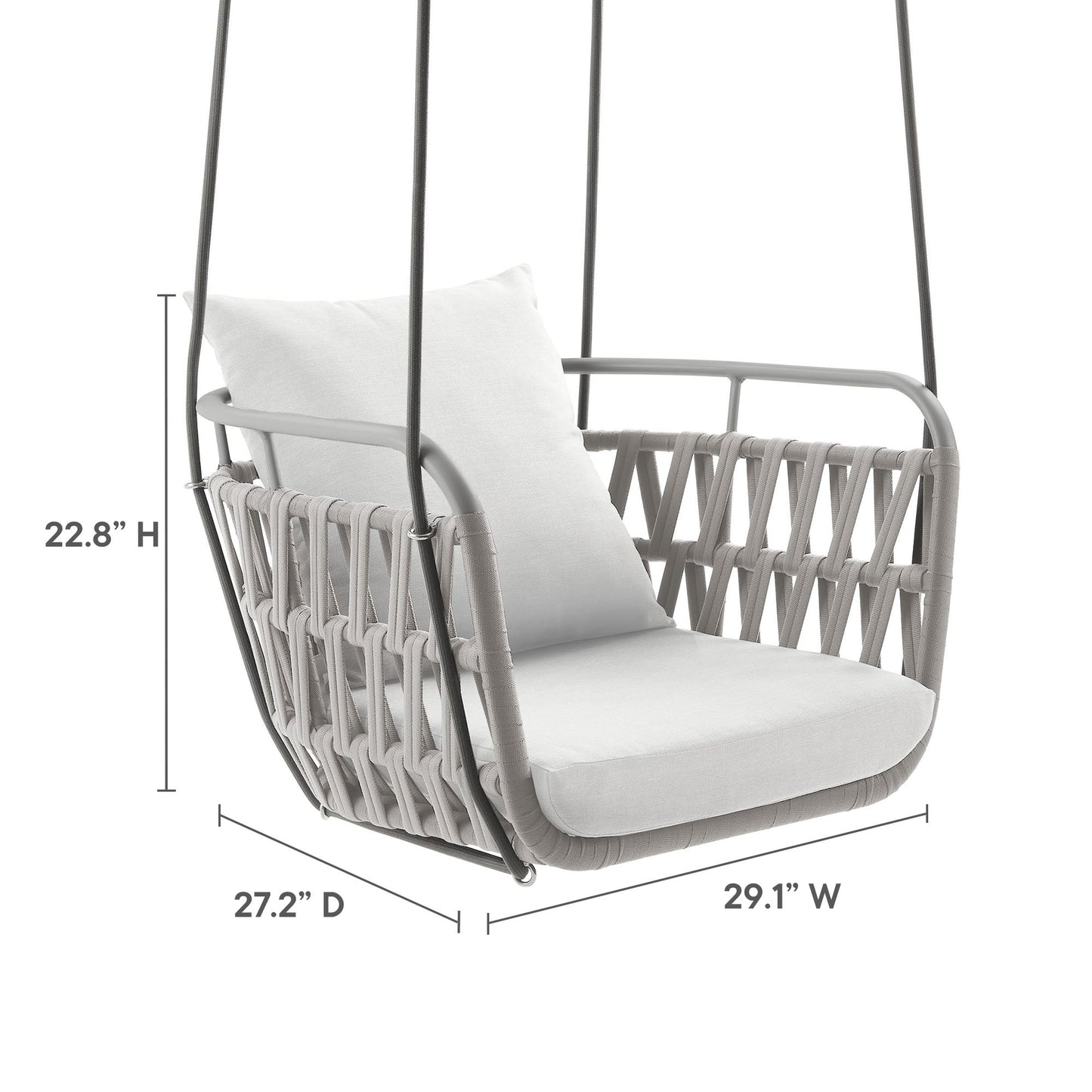 Outdoor and Woven Aluminum Patio Swing Chair