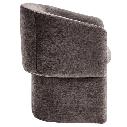 Verity Barrel Back Chenille Dining Armchair brown textured upholstery by Modway on Tampa Home & Garden Store