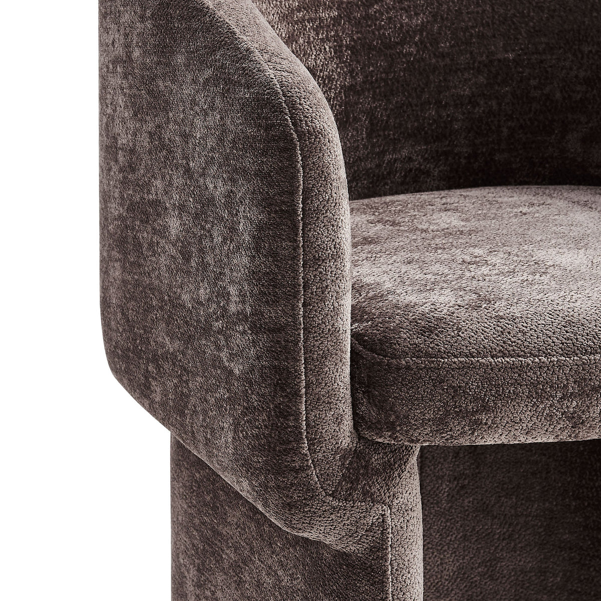 Verity Barrel Back Chenille Dining Armchair brown taupe upholstery by Modway on Tampa Home & Garden Store