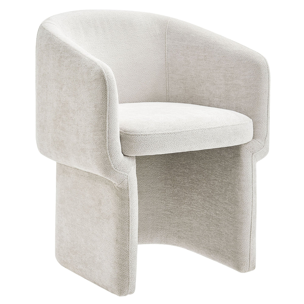 Verity Barrel Back Chenille Dining Armchair cream upholstery HouseOfZazla on Tampa Home & Garden Store