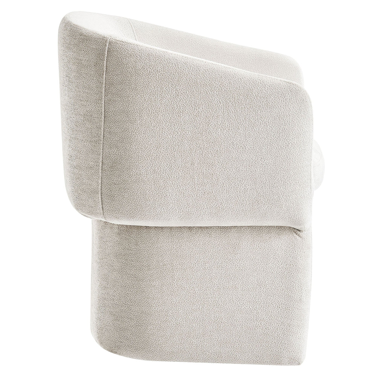 Verity Barrel Back Chenille Dining Armchair beige chenille curved barrel back by Modway on Tampa Home & Garden Store