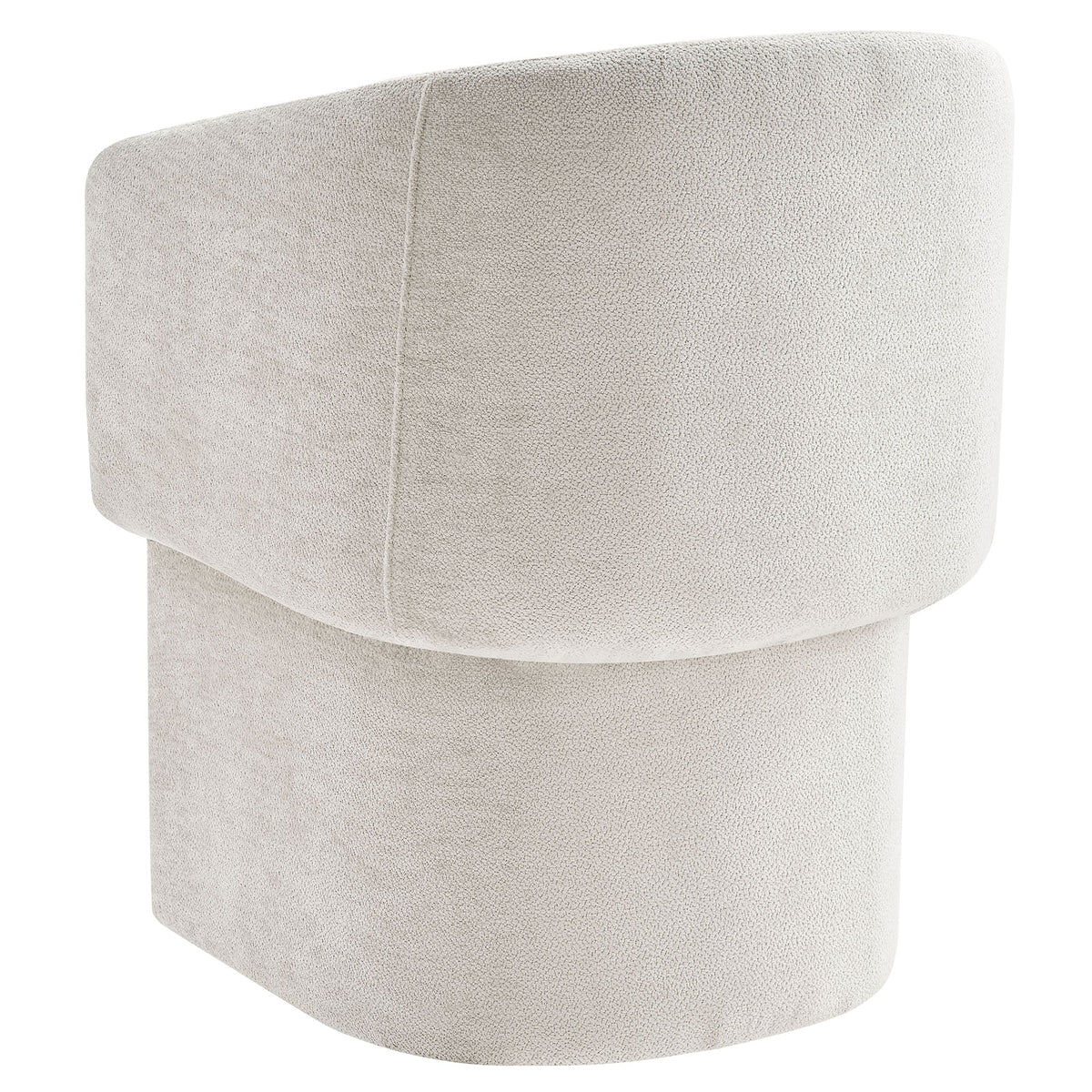 Verity Barrel Back Chenille Dining Armchair beige textured upholstery close-up on Tampa Home & Garden Store