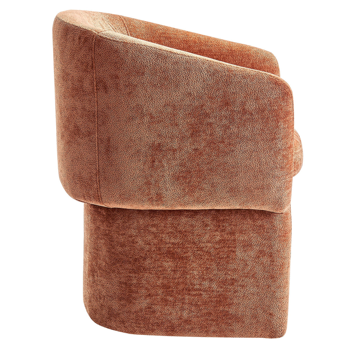 Verity Barrel Back Chenille Dining Armchair burnt orange, upholstery by HouseOfZazla on Tampa Home & Garden Store