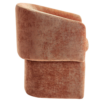 Verity Barrel Back Chenille Dining Armchair burnt orange, upholstery by HouseOfZazla on Tampa Home & Garden Store