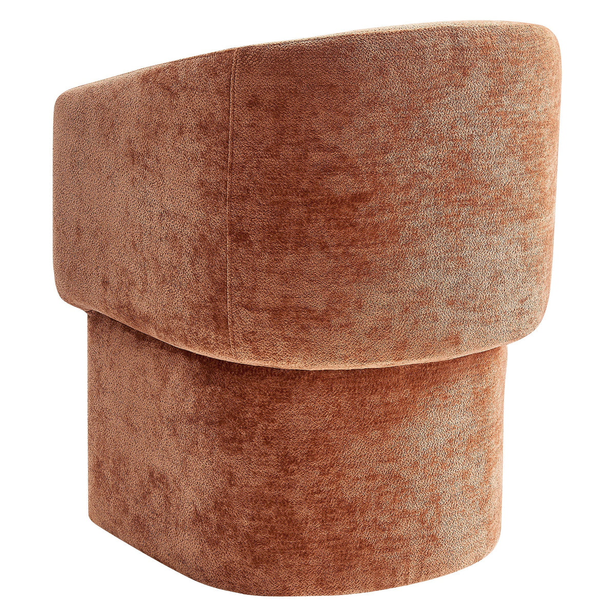 Verity Barrel Back Chenille Dining Armchair rust-brown upholstery by Modway on Tampa Home & Garden Store