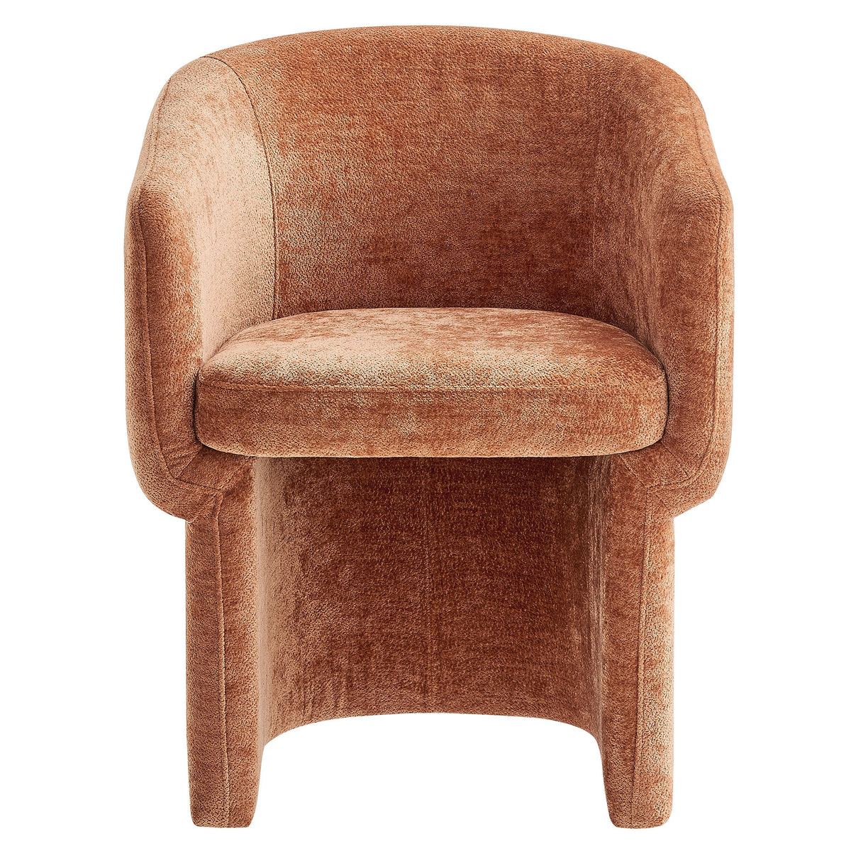 Verity Barrel Back Chenille Dining Armchair rust-orange chenille upholstery Modway HouseOfZazla on Tampa Home & Garden Store