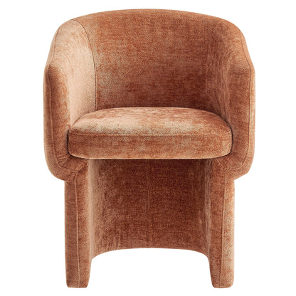 Verity Barrel Back Chenille Dining Armchair rust-orange chenille upholstery Modway HouseOfZazla on Tampa Home & Garden Store