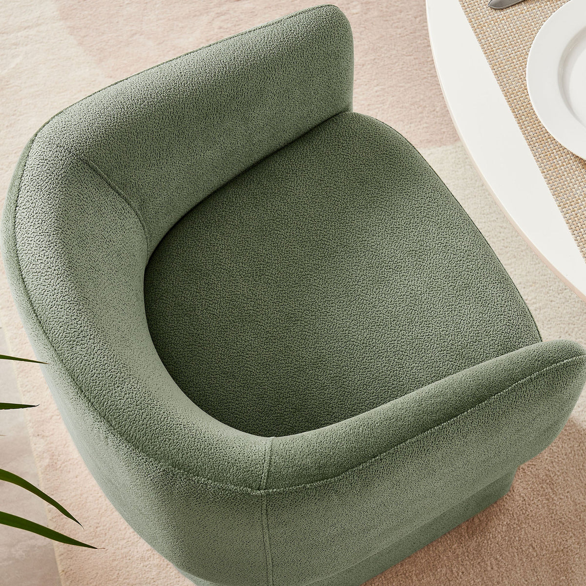 Verity Barrel Back Chenille Dining Armchair olive green textured upholstery by Modway on Tampa Home & Garden Store