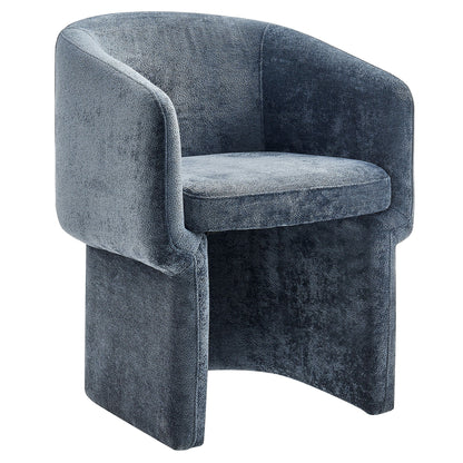 Verity Barrel Back Chenille Dining Armchair in blue upholstery by Modway on Tampa Home & Garden Store