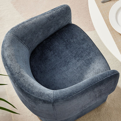 Verity Barrel Back Chenille Dining Armchair by Modway in navy blue upholstery on Tampa Home & Garden Store