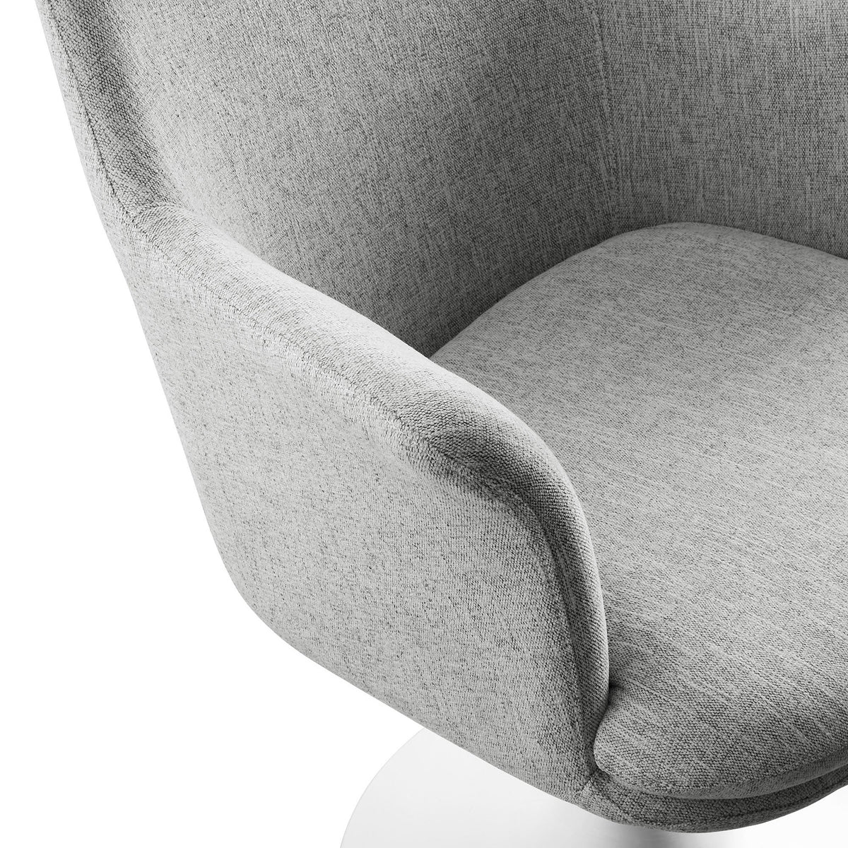 Lippa Swivel Dining Upholstered Armchair gray fabric upholstery HouseOfZazla on Tampa Home & Garden Store